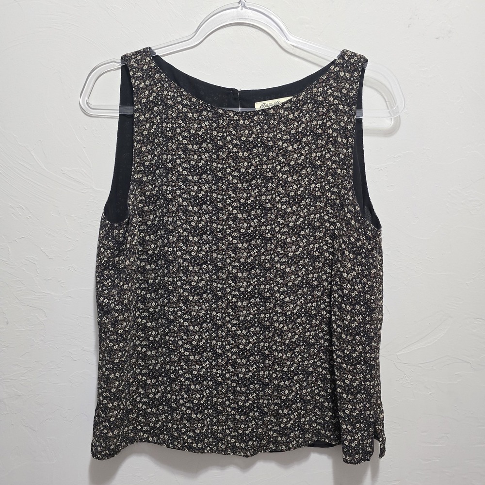Eddie Bauer‎ Y2K Sleeveless Floral Top Women Lined Tall Large